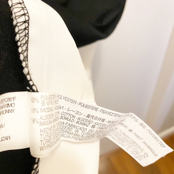 NWT Zara -Multi Flap Tank Mini Dress Black White S - Picture 5 of 7